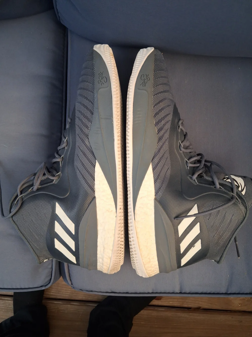 adidas Men's High-Top Athletic Shoes in Gray